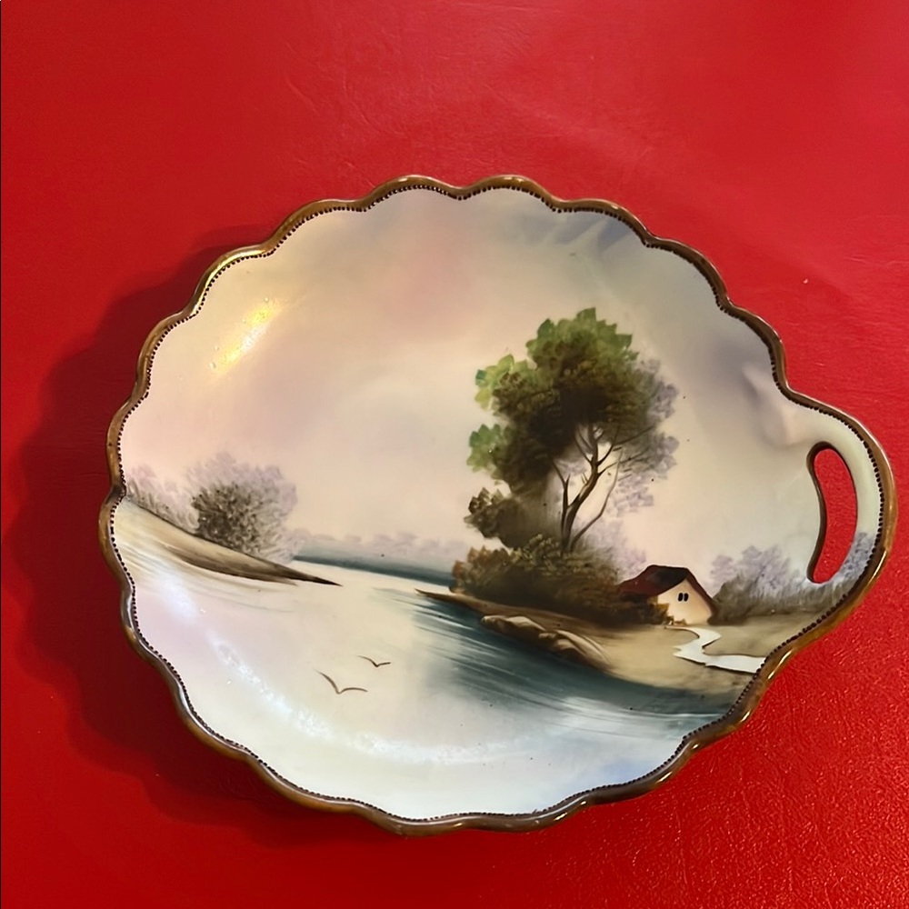 Vintage 1920s Art Deco NORITAKE Lusterware one handle 6”x6.30”